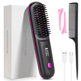 Cordless Ionic Hair Straightener Brush β LED Display & Ceramic